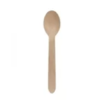 Biodegradable Wooden Spoons Unwrapped 1x100 26020A