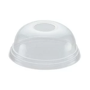 Clear Dome Lids With Hole 1X100 26040C