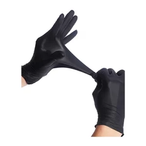 Nitrile Gloves Thick 5.5g Black 1x100 27003B